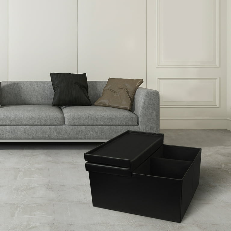 Bedroom Foldable Faux Leather Pouffe Box Stool Coffee Table Footrest for Hallway,Living Room Giantex 30 L Folding Storage Ottoman Bench Black Bedroom Foldable Faux Leather Pouffe Box Stool Coffee Table Footrest for Hallway,Living Room Giantex 30 L Folding Storage Ottoman Bench Black